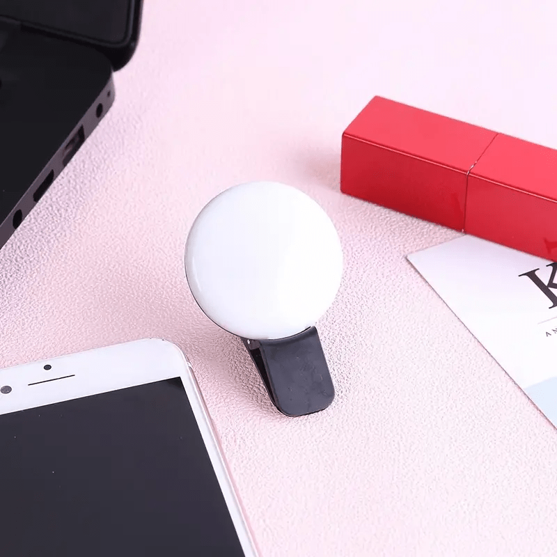 Viral Selfie Ring Light For Iphone and Android. Portable Clip-on Selfie Fill Light Selfie Light Beauty Light Battery Operated Live Light