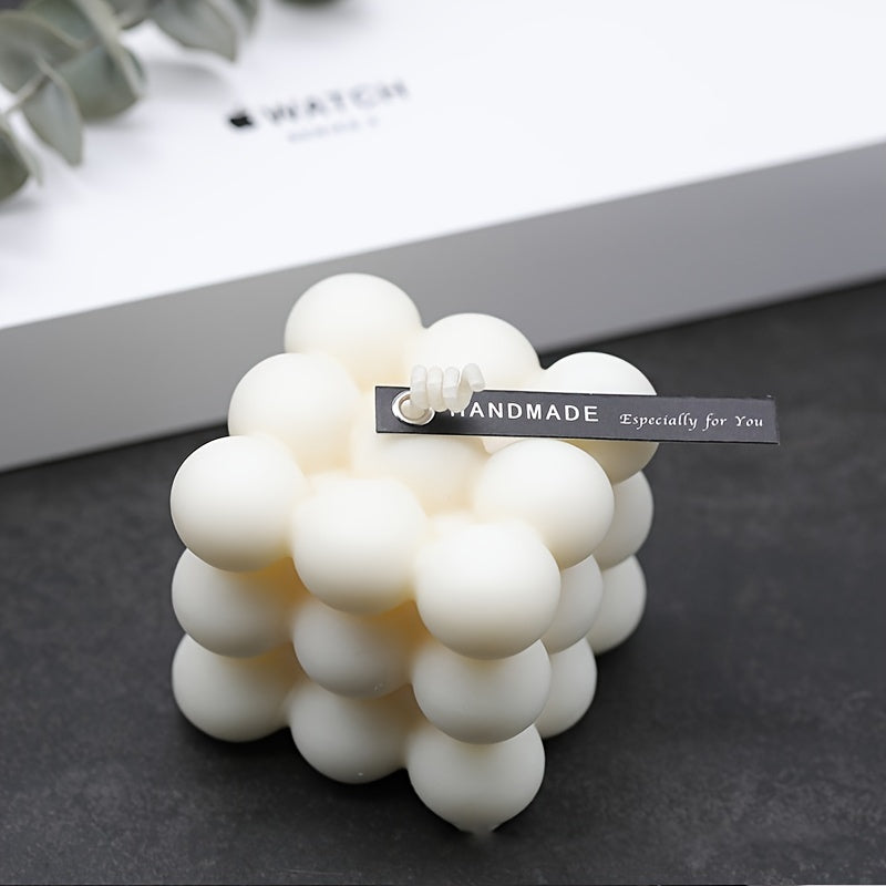 Silicone Candle Mold 3D Cube Small Round Ball Crystal Epoxy Mould DIY Craft Candle Making Tool Soap Mold Handmade Decor Supplies
