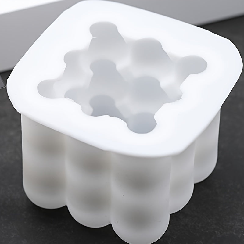 Silicone Candle Mold 3D Cube Small Round Ball Crystal Epoxy Mould DIY Craft Candle Making Tool Soap Mold Handmade Decor Supplies
