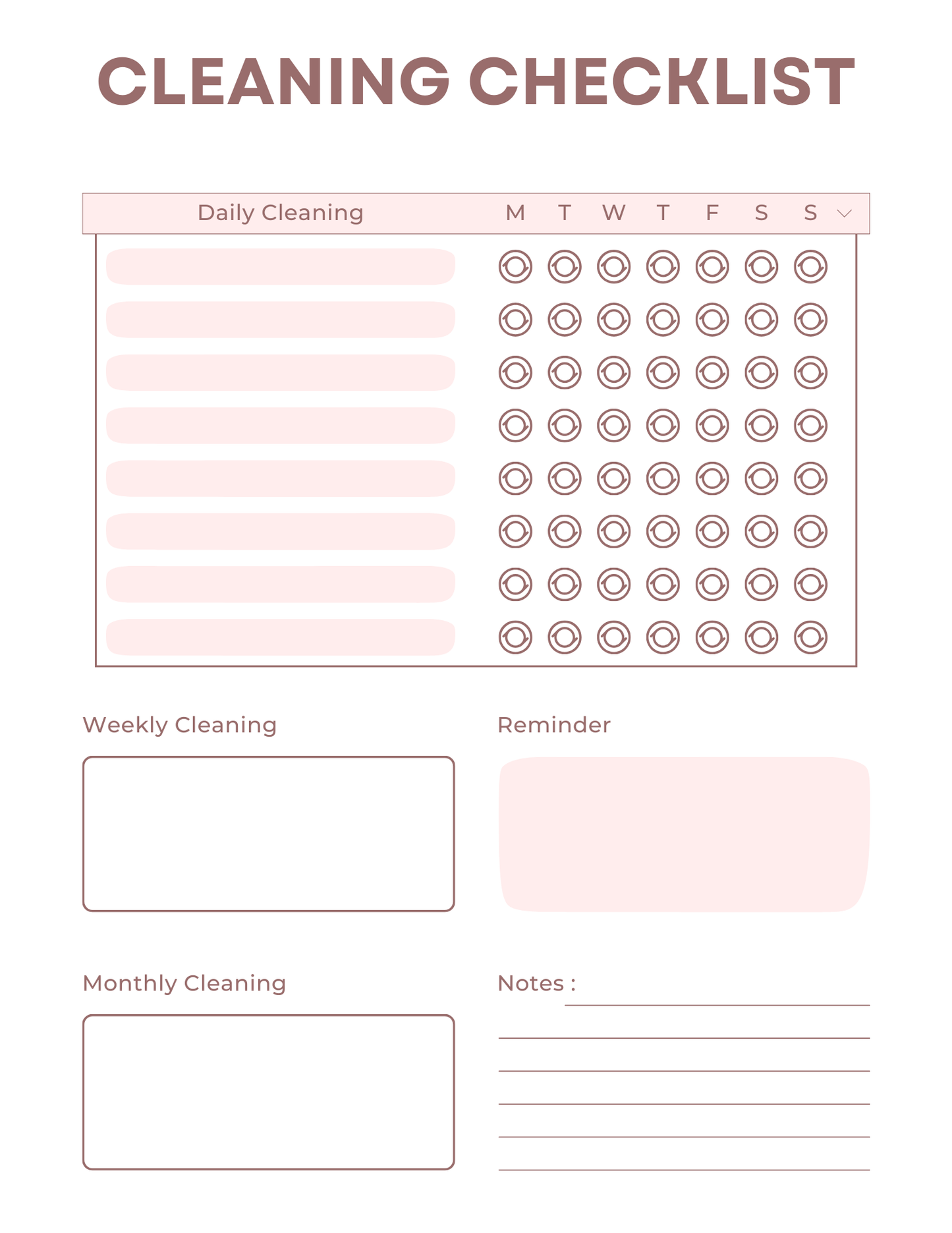 1. Printable goals planner