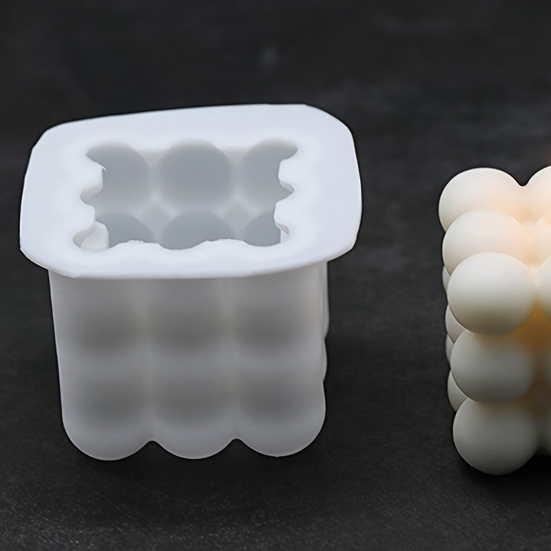 Silicone Candle Mold 3D Cube Small Round Ball Crystal Epoxy Mould DIY Craft Candle Making Tool Soap Mold Handmade Decor Supplies