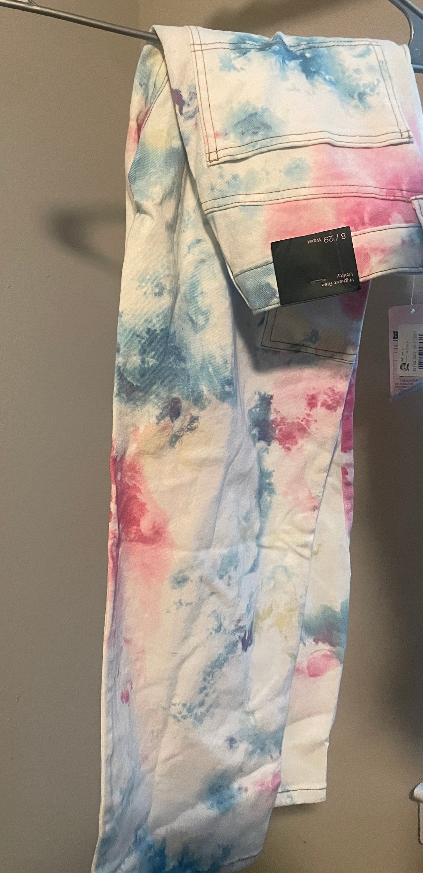 Women's Colorful Highest rise Utility Jeans.
