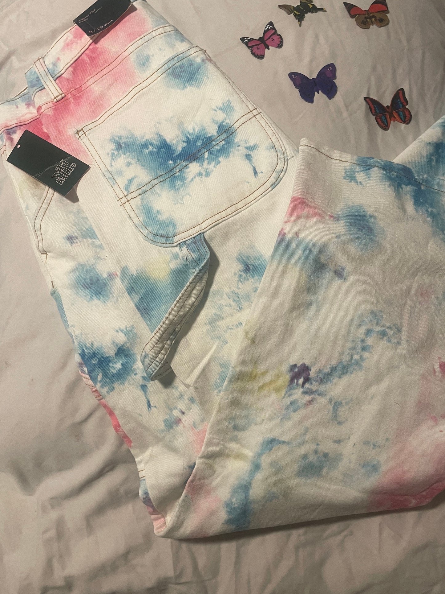 Women's Colorful Highest rise Utility Jeans.